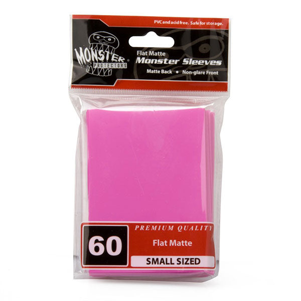 Monster Small Flat Matte Sleeves (60ct) - Pink