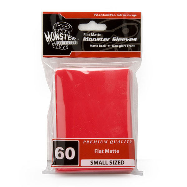 Monster Small Flat Matte Sleeves (60ct) - Red