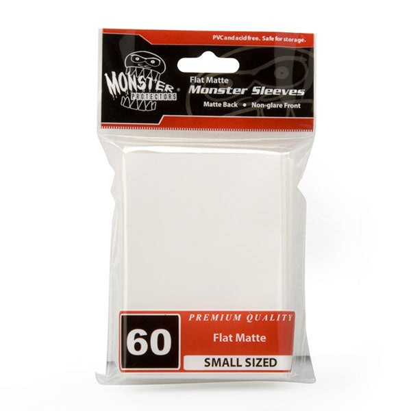 Monster Small Flat Matte Sleeves (60ct) - White