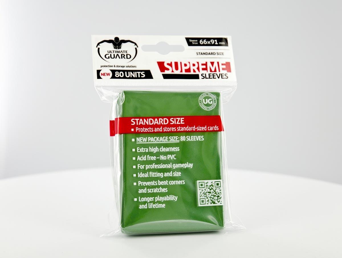 Ultimate Guard - SUPREME SLEEVES - Standard size -  green