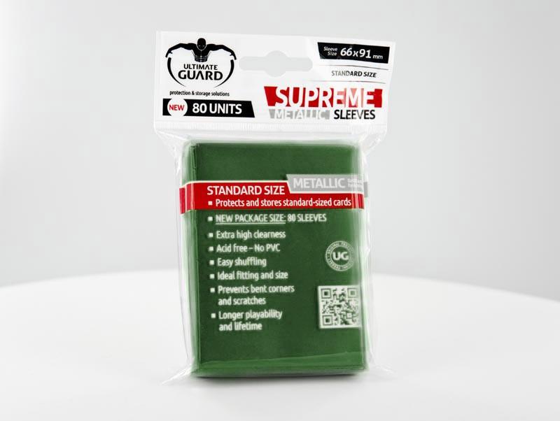 Ultimate Guard - SUPREME SLEEVES - Standard size -  metallic green