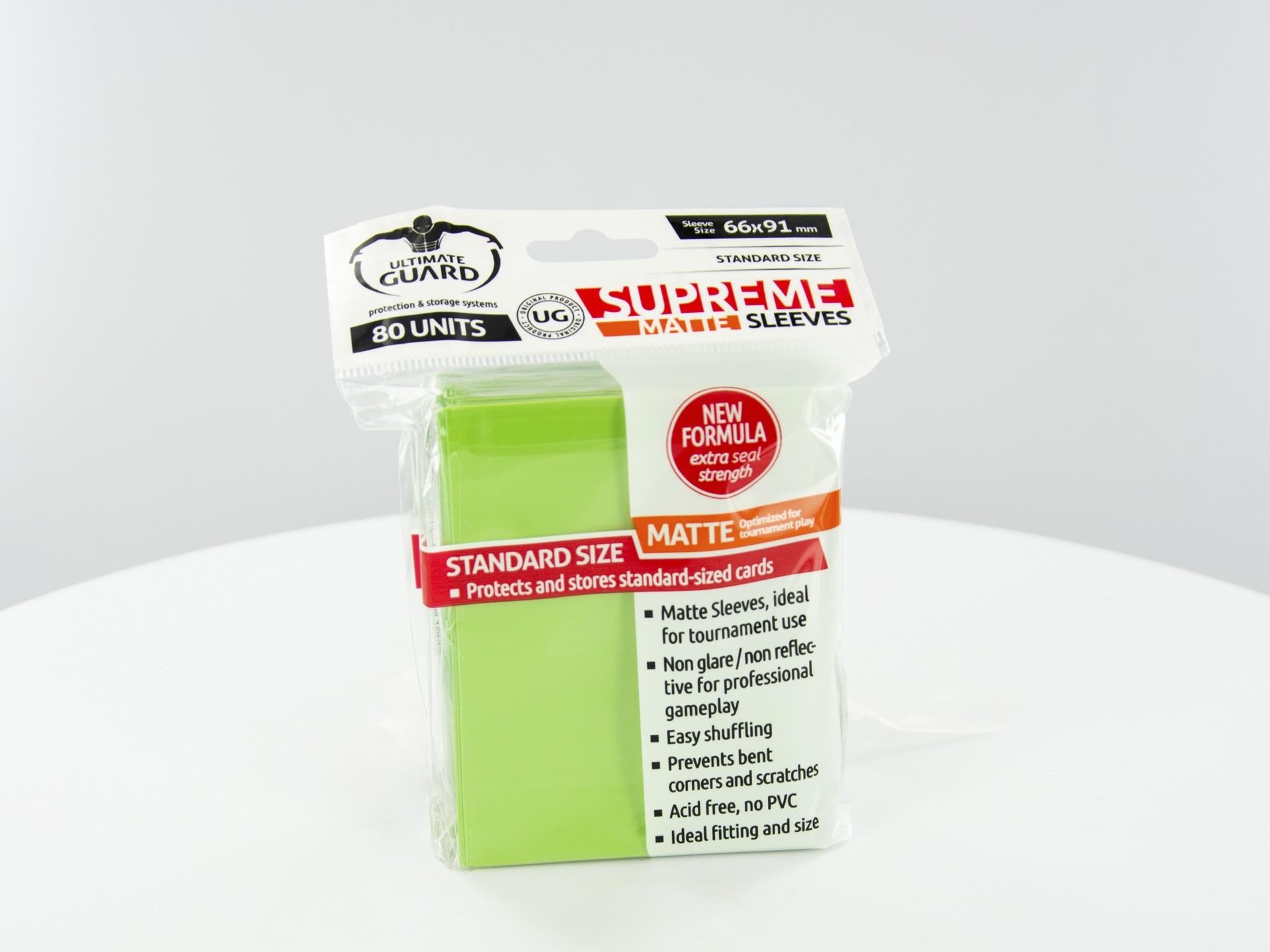 Ultimate Guard - SUPREME SLEEVES MATTE - Standard size -  light green