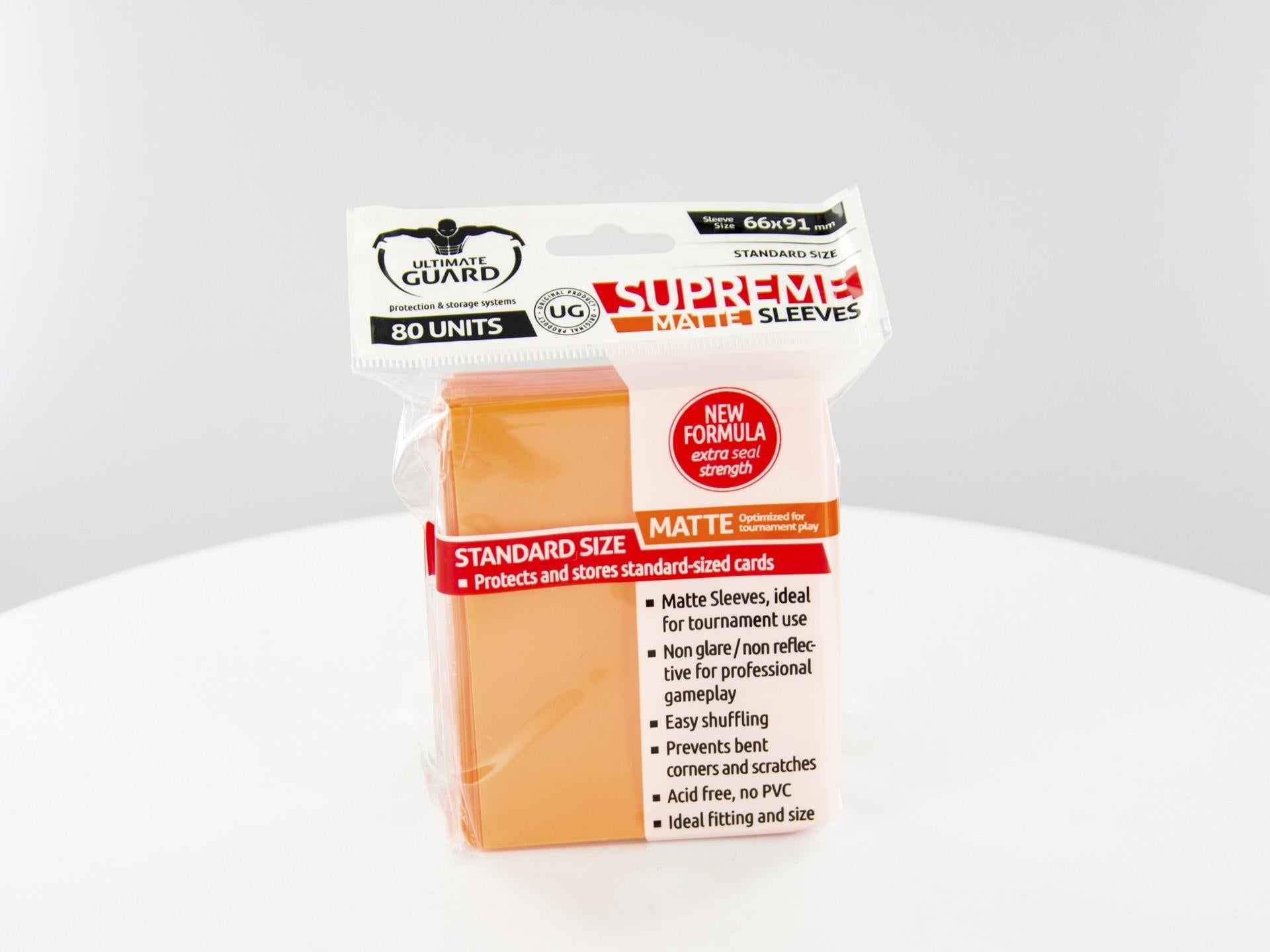 Ultimate Guard - SUPREME SLEEVES MATTE - Standard size -  orange