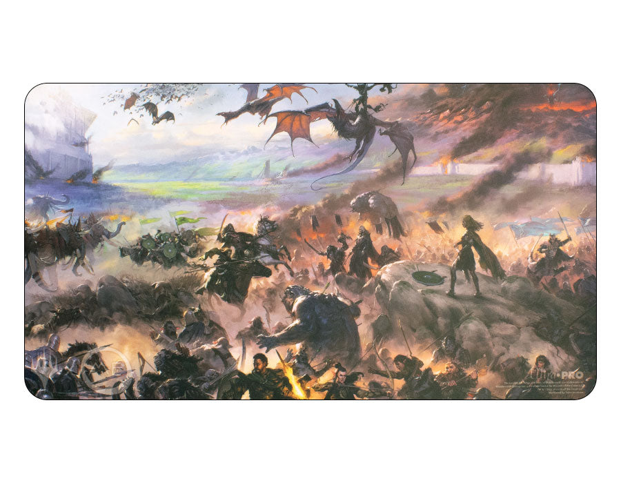 Ultra Pro - Playmat: MTG Black Stitched - Lord of the Rings Commander - Borderless Scene