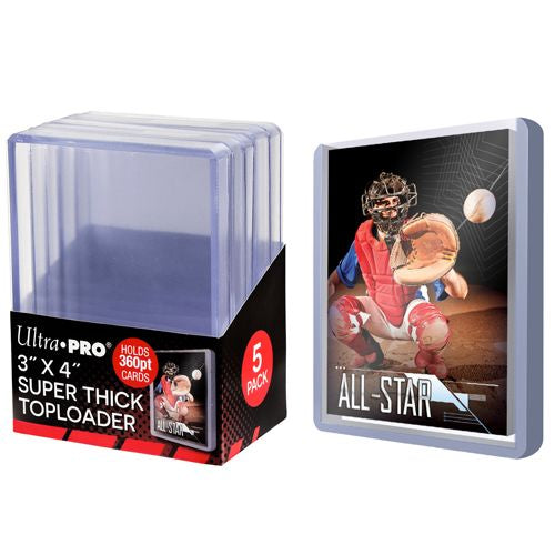 Ultra Pro Toploaders: Super Thick 360Pt - 3X4 5-Pack (85239)