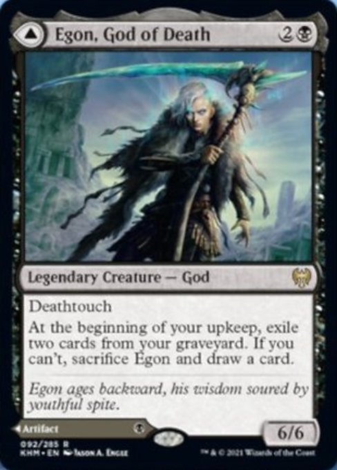 Egon, God of Death / Throne of Death (Kaldheim) Light Play Foil