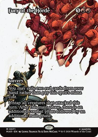 Fury of the Horde (Borderless) (Marvel Eternal-Legal) Light Play