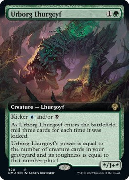 Urborg Lhurgoyf (Extended Art) (Dominaria United) Light Play