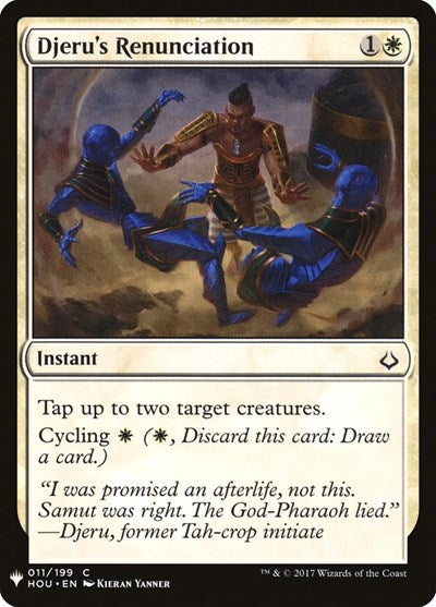 Djeru's Renunciation (Mystery Booster) Light Play