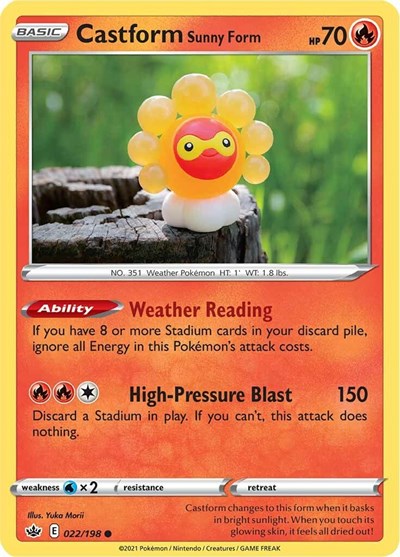 Castform Sunny Form (SWSH06: Chilling Reign) Light Play
