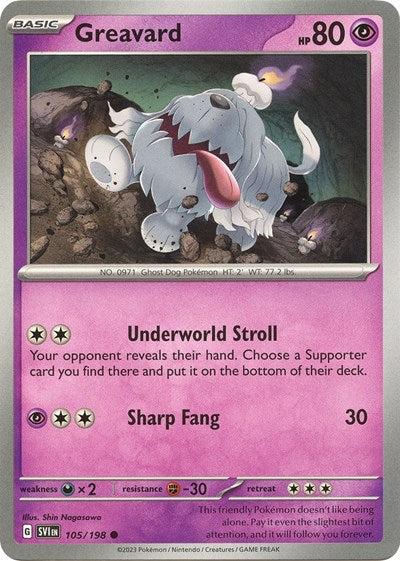 Greavard - 105 (Scarlet and Violet: Base Set) Light Play