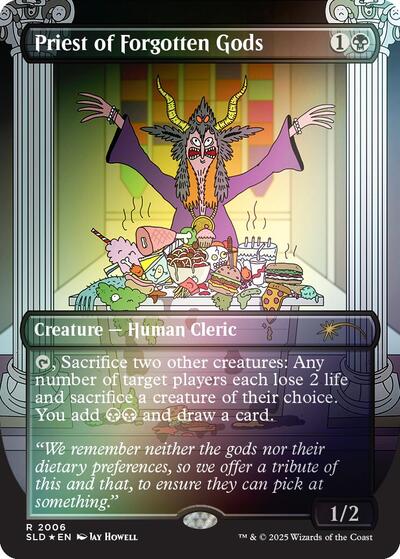 Priest of Forgotten Gods (Rainbow Foil) (Secret Lair) Light Play Foil