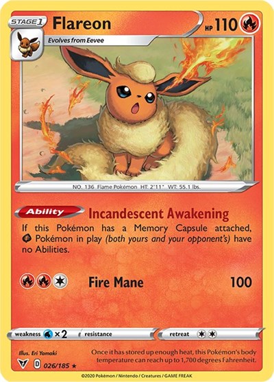 Flareon (SWSH04: Vivid Voltage) Light Play