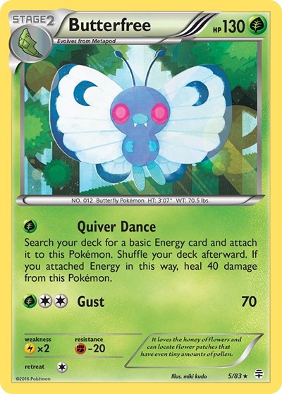 Butterfree (Generations) Light Play Holofoil