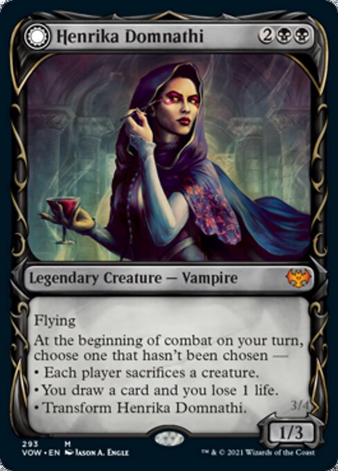 Henrika Domnathi / Henrika, Infernal Seer (Showcase) (Innistrad: Crimson Vow) Light Play Foil