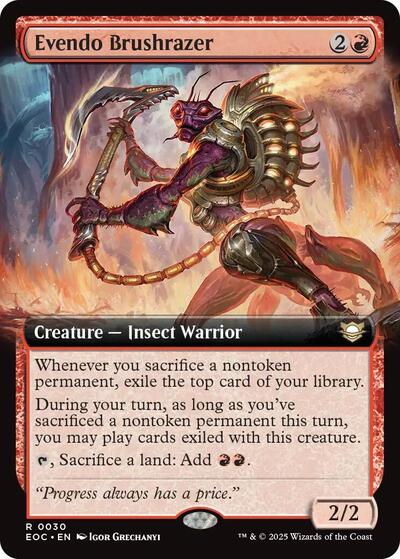 Evendo Brushrazer (Extended Art) (Commander: Edge of Eternities) Light Play