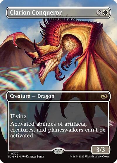 Clarion Conqueror (Borderless) (Tarkir: Dragonstorm) Light Play