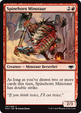 Spinehorn Minotaur (Modern Horizons) Light Play