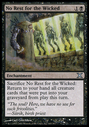 No Rest for the Wicked (10th Edition) Medium Play