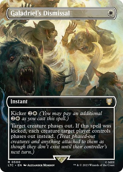 Galadriel's Dismissal (Borderless) (Commander: The Lord of the Rings: Tales of Middle-earth) Near Mint Foil