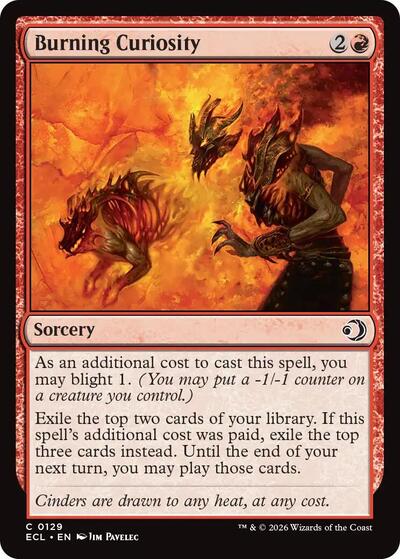 Burning Curiosity (Lorwyn Eclipsed) Light Play Foil