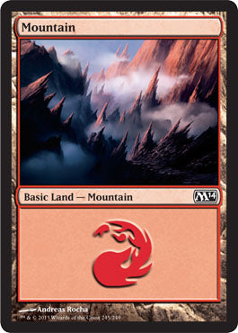 Mountain (245) (Magic 2014 Core Set) Light Play Foil