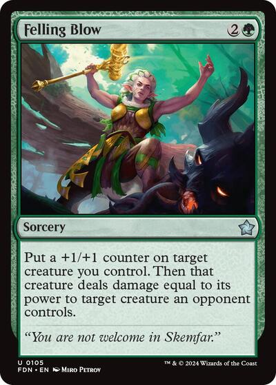 Felling Blow (Foundations) Light Play Foil