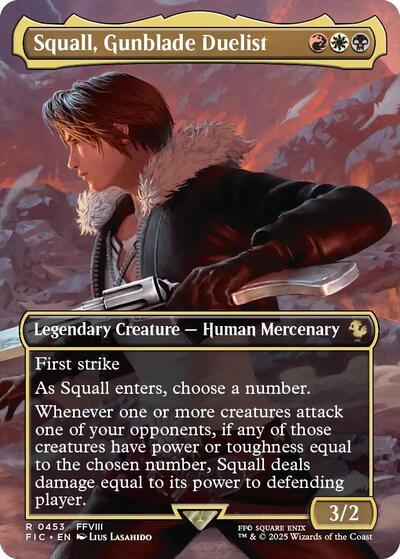 Squall, Gunblade Duelist (Borderless) (Commander: FINAL FANTASY) Light Play Foil