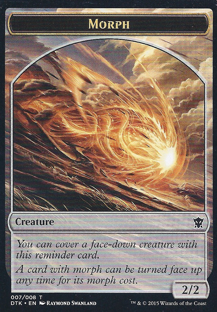 Morph Token (DTK) (Dragons of Tarkir) Light Play