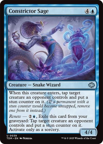 Constrictor Sage (Tarkir: Dragonstorm) Light Play Foil