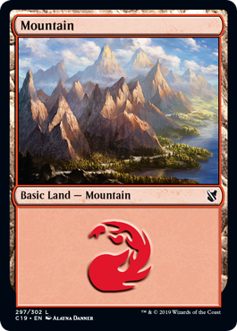 Mountain (297) (Commander 2019) Light Play