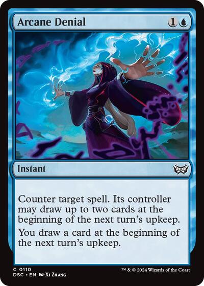 Arcane Denial (Commander: Duskmourn: House of Horror) Light Play