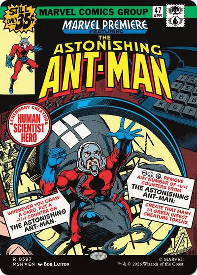 The Astonishing Ant-Man (Borderless) (Marvel Super Heroes) Light Play Foil