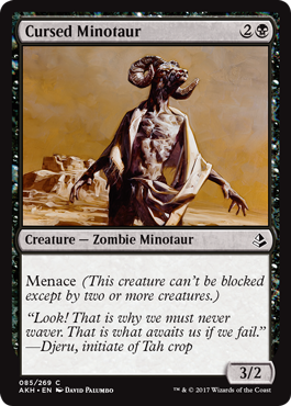 Cursed Minotaur (Amonkhet) Light Play