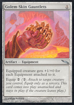 Golem-Skin Gauntlets (Mirrodin) Light Play