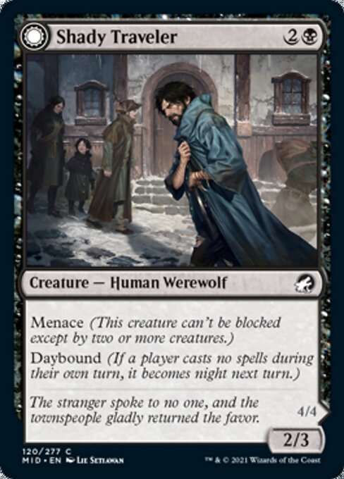 Shady Traveler / Stalking Predator (Innistrad: Midnight Hunt) Light Play