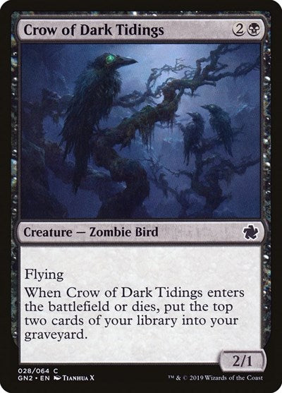 Crow of Dark Tidings (Magic Game Night 2019) Light Play