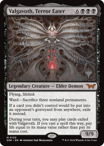 Valgavoth, Terror Eater (Promo Pack: Duskmourn: House of Horror) Light Play