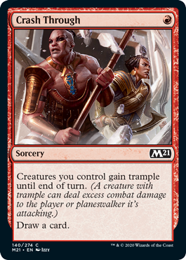Crash Through (Magic 2021 Core Set) Light Play