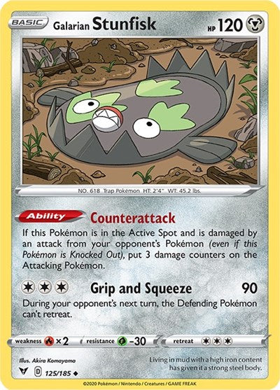 Galarian Stunfisk (SWSH04: Vivid Voltage) Light Play