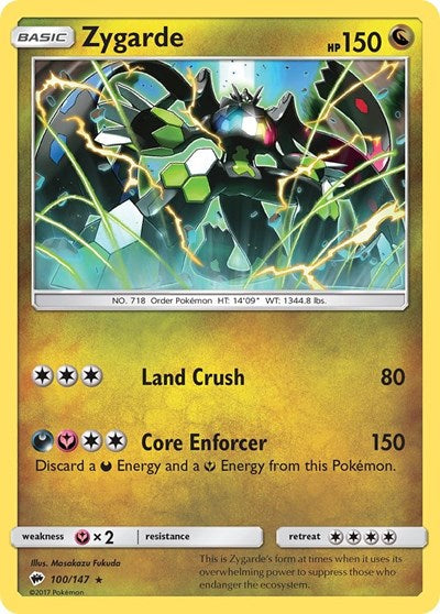 Zygarde (SM - Burning Shadows) Heavy Play Reverse Holofoil