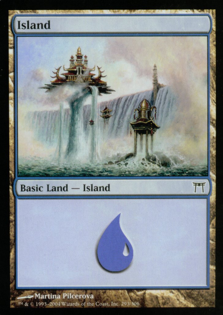 Island (293) (Champions of Kamigawa) Light Play