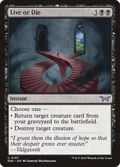 Live or Die (Duskmourn: House of Horror) Light Play