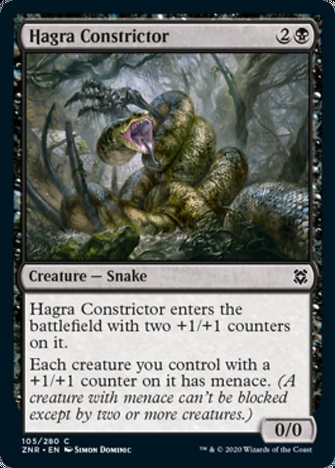 Hagra Constrictor (Zendikar Rising) Light Play Foil