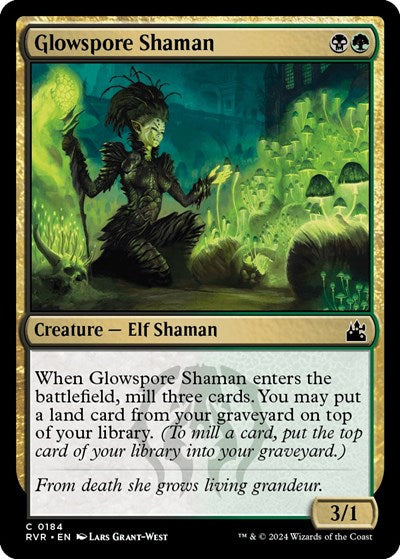 Glowspore Shaman (Ravnica Remastered) Light Play Foil