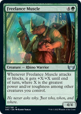 Freelance Muscle (Streets of New Capenna) Light Play Foil
