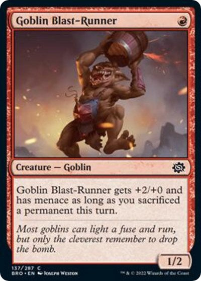 Goblin Blast-Runner (The Brothers' War) Light Play