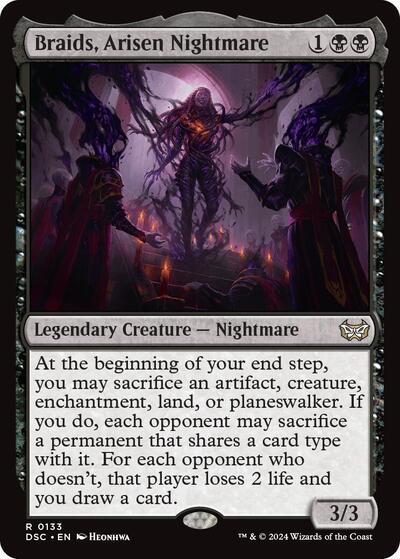 Braids, Arisen Nightmare (Commander: Duskmourn: House of Horror) Light Play