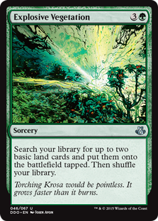 Explosive Vegetation (Duel Decks: Kiora vs Elspeth) Light Play