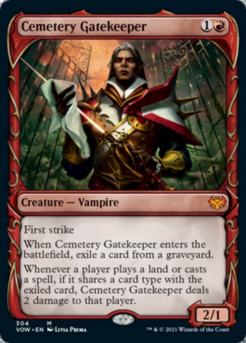 Cemetery Gatekeeper (Showcase) (Innistrad: Crimson Vow) Medium Play Foil